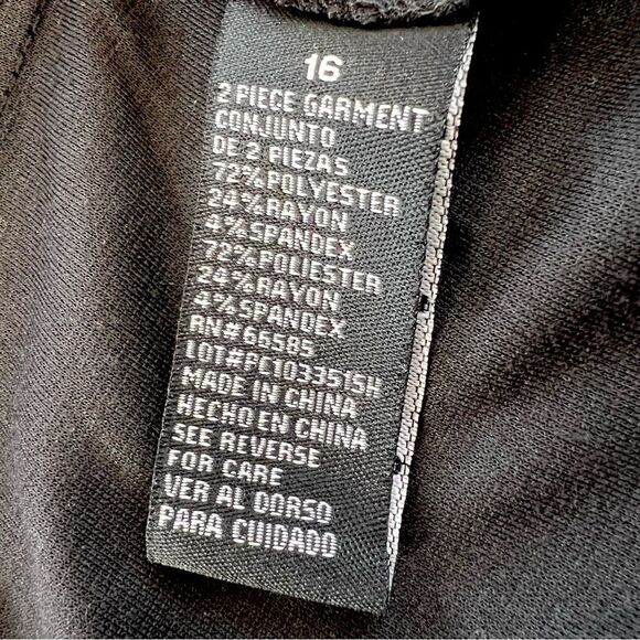 Perception NY Peplum Black Blazer Three Quarter Sleeve Jacket Blazer - Picture 7 of 13